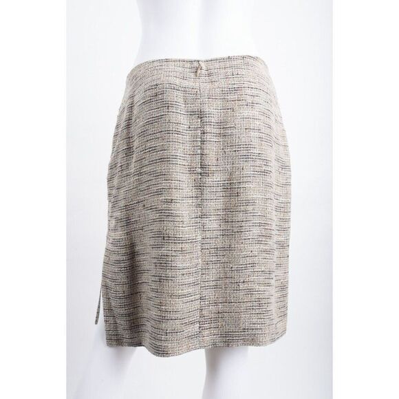 Celine Womens Blazer Suit Jacket Long & Pencil Skirt Set Sz 40 US 8 Blue Tweed - Picture 14 of 15